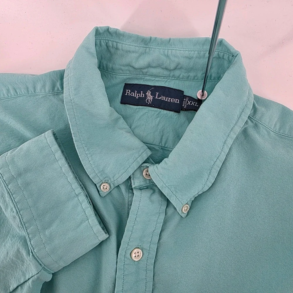 Polo Ralph‎ Lauren Mens XXL Seafoam Green Cotton Button Down Shirt XXL